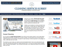 Tablet Screenshot of cleaningservicessurrey.co.uk